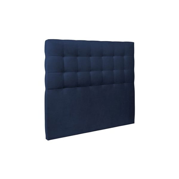 Puffad huvudgavel Sammet Blå L 200 cm - Tjocklek 10 cm vadderad - Designat huvudgavel i massivt trä
