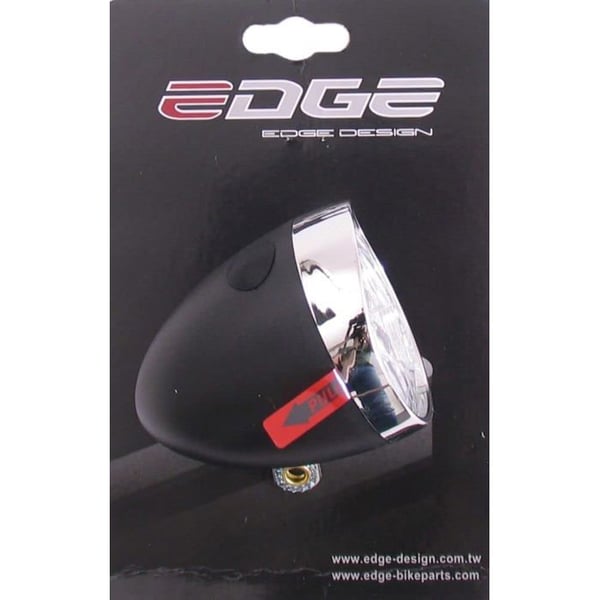 Retro cykelbelysning 3 LED - Edge - On/Off - Inkl. batterier - Svart/krom - Belysningsaccessoarer - Kompakt