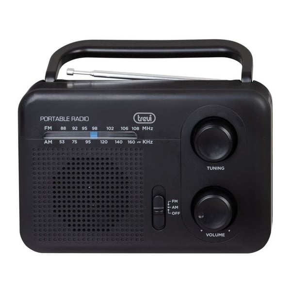 Bärbar radio - TREVI - RA 7F64 - AM-FM - Svart - Analog - 1 Högtalare