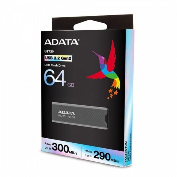 Cle usb Adata - UE720-64G-CGY/BK - USB-minne UE720 64 Go USB 3.2-A Gen2 grå
