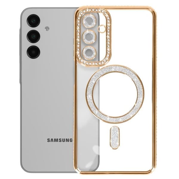 Coque - Samsung - Galaxy A16 - Diamant - Strass Guld - Compatible MagSafe