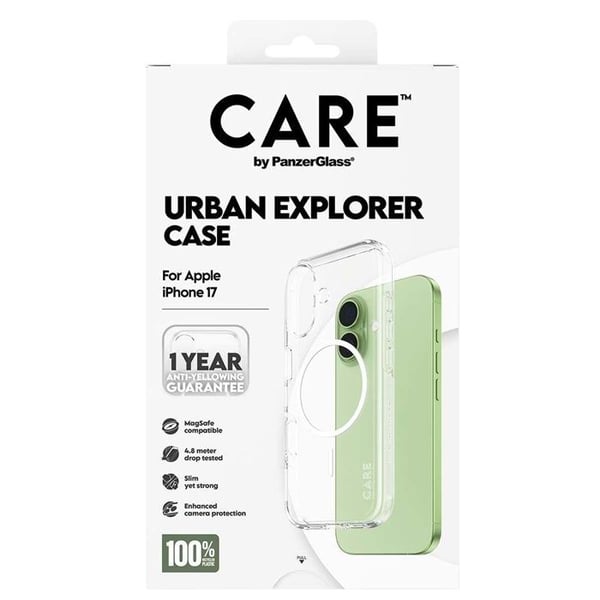 MagSafe-kuori - PANZER GLASS - iPhone 17 - Isku- ja naarmusuojat - Langaton lataus - Läpinäkyvä