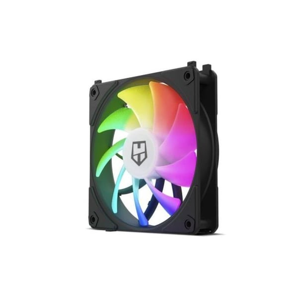 NOX XTREME-PRODUKTER Hummer EASY LINK BLACK - 120 mm fläkt, ARGB LED, ultratyst PMW, 9 blad, inga kablar, 4 kuddar