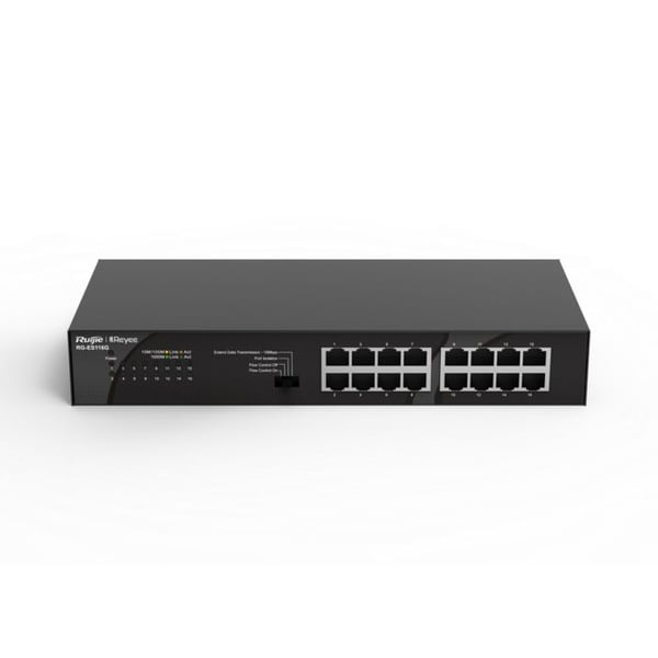 Switch Gigabit - RUIJIE - RG-ES116G - 16 portar - Svart färg