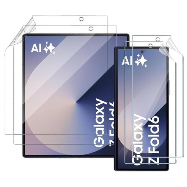 Film i Plast - Phonillico® - Samsung Galaxy Z FOLD 6 - Ultra Tunn - Anti Rep - Pack 2