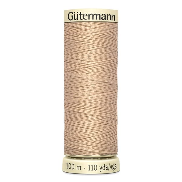 Förpackning med 5 spolar 100m Tråd 100% polyester Gutermann Ref 788988 - Att 170 - halm