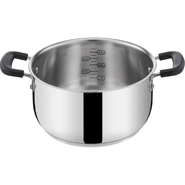 Casserole Haute - LAGOSTINA - Praktisk - 20 cm - Stål 18/10 - Induktion Grå