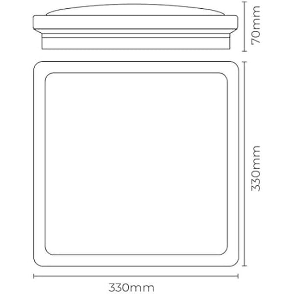 LED vägglampa - EDM - Fyrkantig modell - 18W - 1820lm - 6400K - Träeffekt