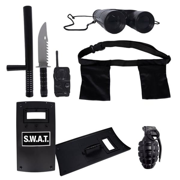 Set tillbehör - LITEN CLOWN - SWAT - svart - barn - Karneval/Halloween/Cosplay