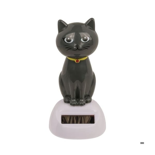 Chatfigur som gör huvudrörelser i solen