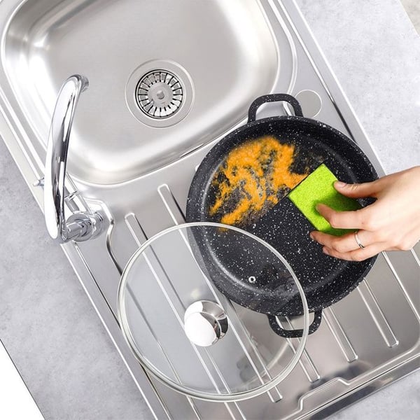 Non-stick granit pande - ORION - 28 cm - Glaslåg - Alle varmekilder inkl. induktion - Tåler opvaskemaskine