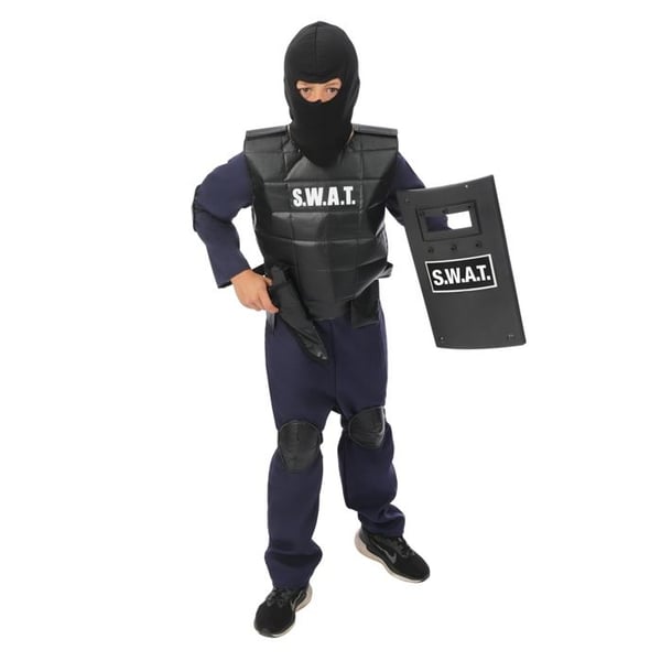 Set tillbehör - LITEN CLOWN - SWAT - svart - barn - Karneval/Halloween/Cosplay