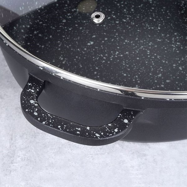 Non-stick granit pande - ORION - 28 cm - Glaslåg - Alle varmekilder inkl. induktion - Tåler opvaskemaskine