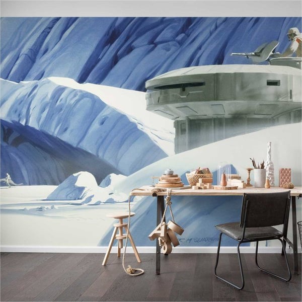 Tapeter foton - KOMAR - Star Wars Hemlig bas Glaciär - Non-woven - 250 x 500 cm - Utan skadliga ämnen