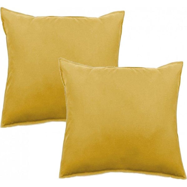 Set med 2 örngott Palace i 100 % tvättad bomull 63 trådar/cm² Vent du sud - Palace Curry - Set med 2 örngott 65 x 65 cm