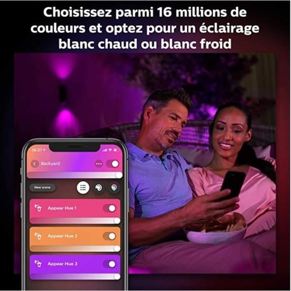 Philips Hue White and Color Ambiance Resonate - 8W - Musta seinäteippi