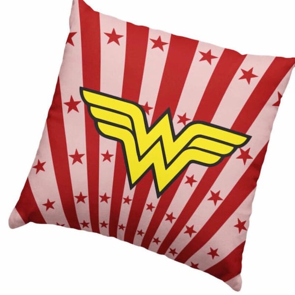 Barnkudde - SD TOYS - Dc Comics Wonder Woman - Avtagbart överdrag - Syntetisk - Fyrkantig