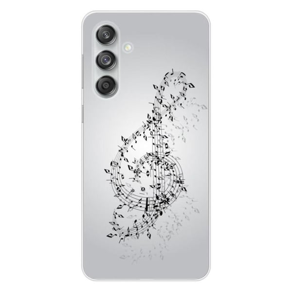 Tryckt silikonfodral som är kompatibelt med Samsung Galaxy M55 5G Waltz of notes