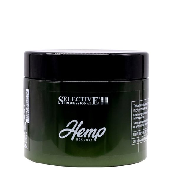 Masque Gel - SELECTIVE PROFESSIONAL - Hamp Jelly Mask - 500ml - Reparation av Fint Hår - Naturlig Lyster