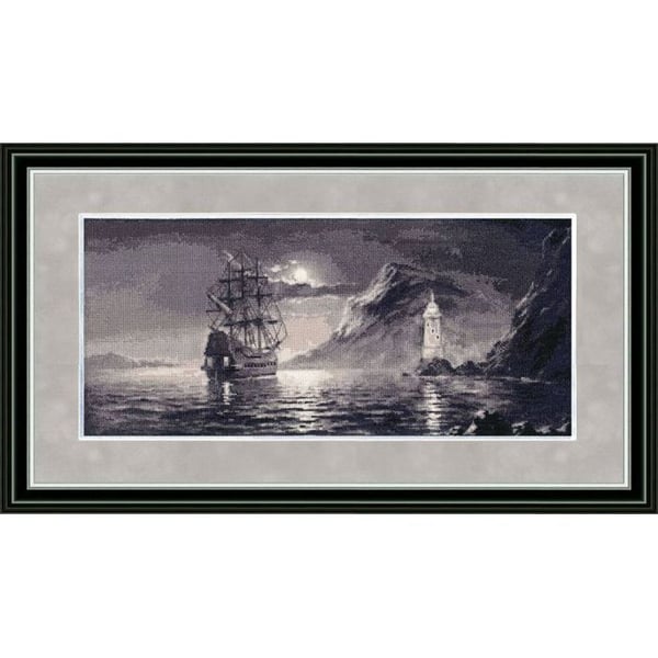 Korsstygnsset - Månens glänta - Aida 18ct (7 st/cm) - 9 färger - 42,5x19 cm