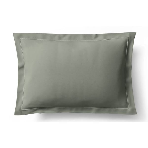 Kammad bomull percale örngott "Julian" alla storlekar Pure Cotton - Julian Ardoise - 50 x 70 cm platt quiltad volang