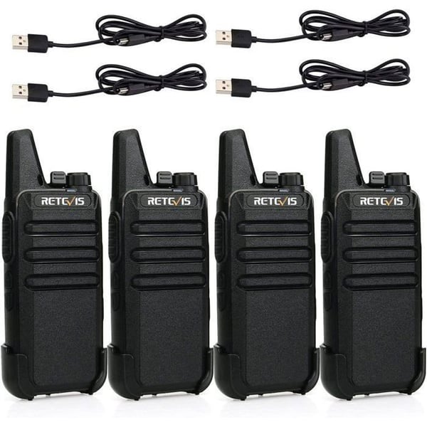 Retevis RT622 Mini Walkie Talkie Uppladdningsbar, PMR446 utan Licens, VOX Squelch CTCSS/DCS, Professionell Nödsituation för Skolan, Camping
