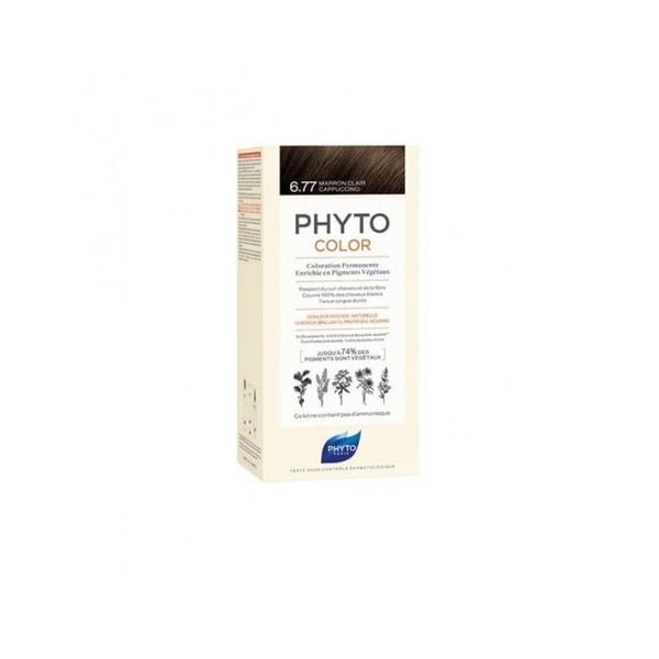 Phytocolor 6.77 ljusbrun cappuccino permanent färgning