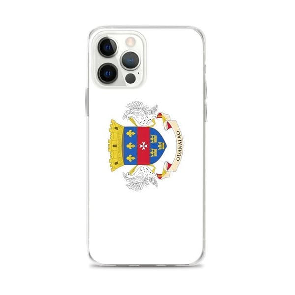 Mobilskal – Saint-Barthélemy Flagga – Kompatibel med iPhone 12 Pro Max – Mjuk Fodral – Stöttålig och Slagtålig – Pixelforma