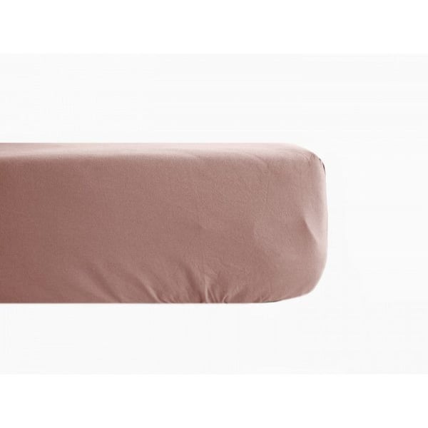 Drap housse percale i 100% kammad bomull med långa fibrer 80 trådar/cm² med 35 cm resårknopp Vent du sud - Rosa - 90 x 190 cm med 35 cm resårknopp
