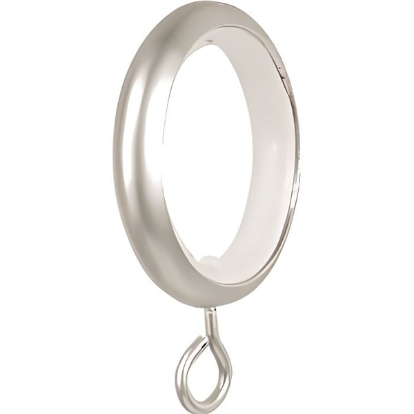 Ringar för stång - Matt nickel - Paket med 10 - 20 x 20 mm - Inbyggd tyst funktion