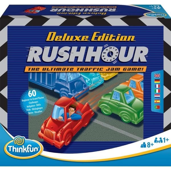 Rush Hour Deluxe - Ravensburger - Think Fun-pussel - 60 utmaningar 5 nivåer - från 8 år och uppåt