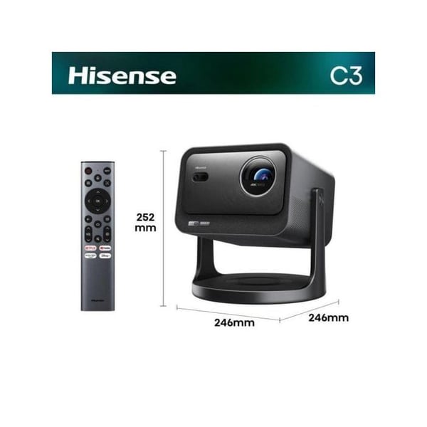 Projektor - HISENSE - C3 - UHD 4K - 2500 lm - Laser DLP