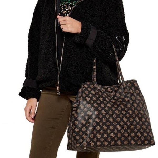 Sac cabas 2 i 1 i PU-läder Eco Victtoria - Guess jeans.
