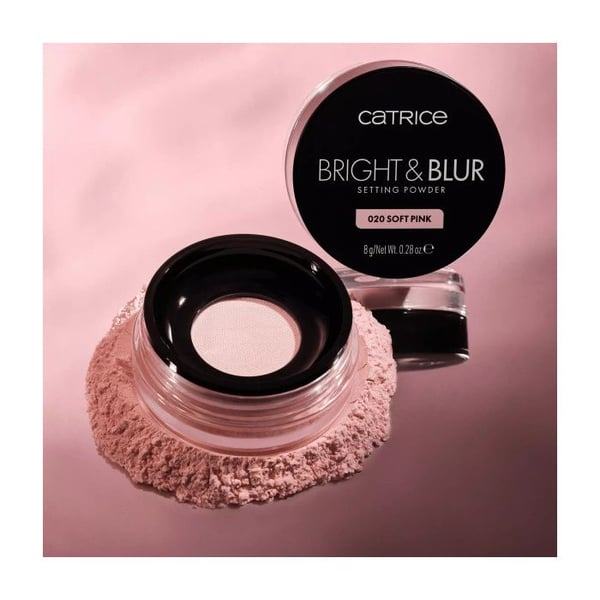 Fixeringspuder - CATRICE - Bright & Blur - 20 Soft Pink - Ultra-fint - Ljusreflekterande effekt