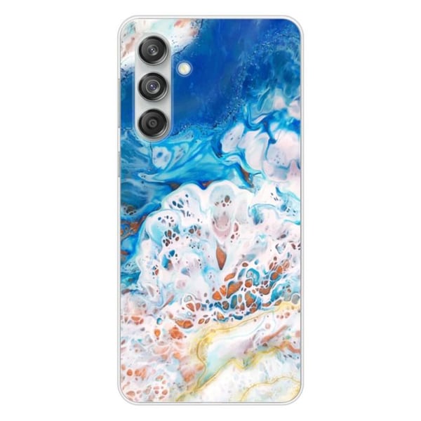 Tryckt silikonfodral kompatibelt Samsung Galaxy M55 5G Ocean Marble