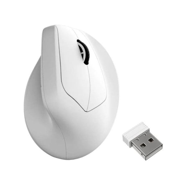 Keychron M5 Trådlös Vertikal Mus 30000 DPI PixArt 3950 Vit Sidscroll