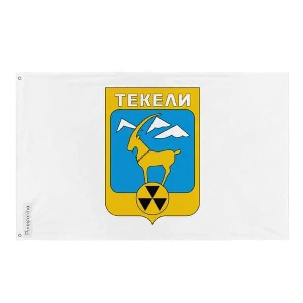 Tekeli Flagga – 128 x 192 cm – Hållbar Polyester – 2 Metallöglor – Inomhus / Utomhus – Pixelforma