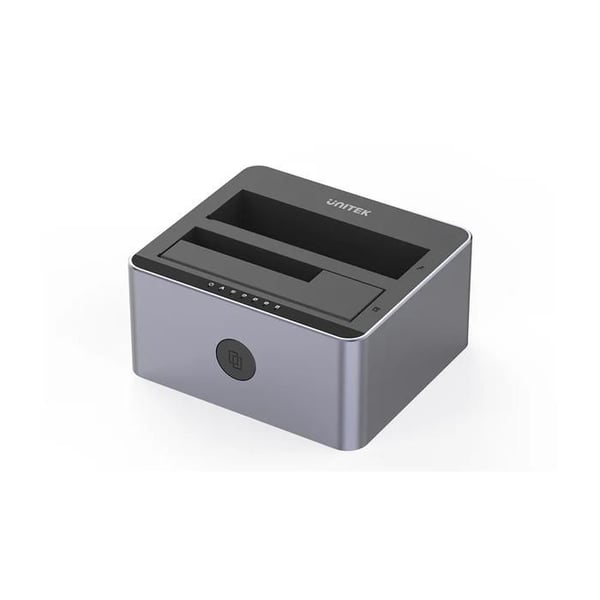 UNITEK Station dubbel för 2.5" / 3.5" SATA hårddiskar med klonfunktion - USB-C 3.1 Gen 2 10Gbps