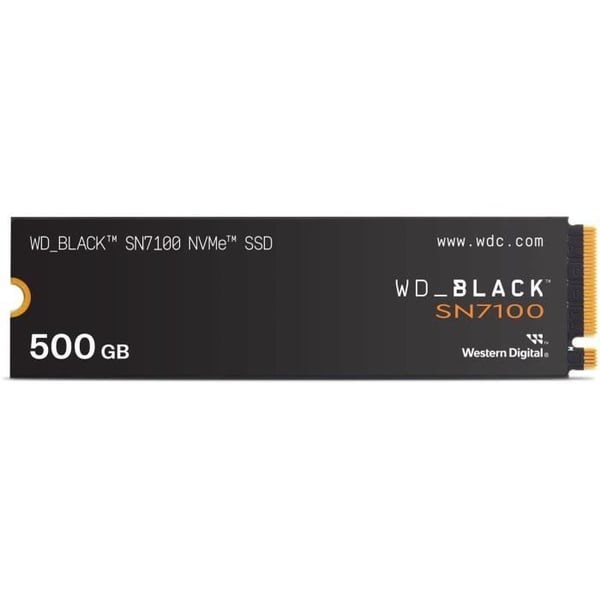 WESTERN DIGITAL - WDS500G4X0E - Intern SSD - Svart - SN7100 - NVMe - 500 Go - upp till 6 800 Mo/s i läsning
