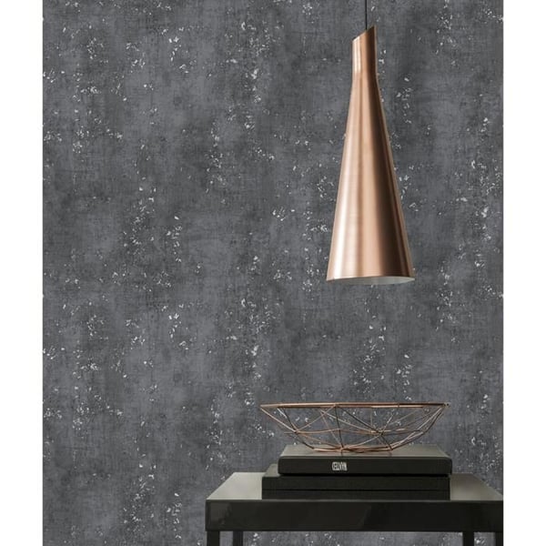 A.S. Creation Titanium 3 378404 Non-woven tapet imiterande betong 0,53 m x 10,05 m Svart