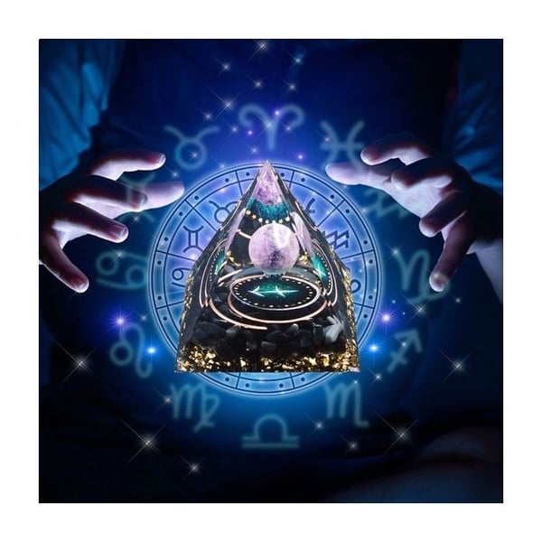 Pyramid Orgonite Zodiac Constellation Skytten Ametist