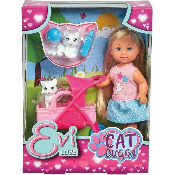 Barnvagn - SIMBA TOYS - Evi LOVE Kattvagn - Rosa - Från 3 år - Avtagbar