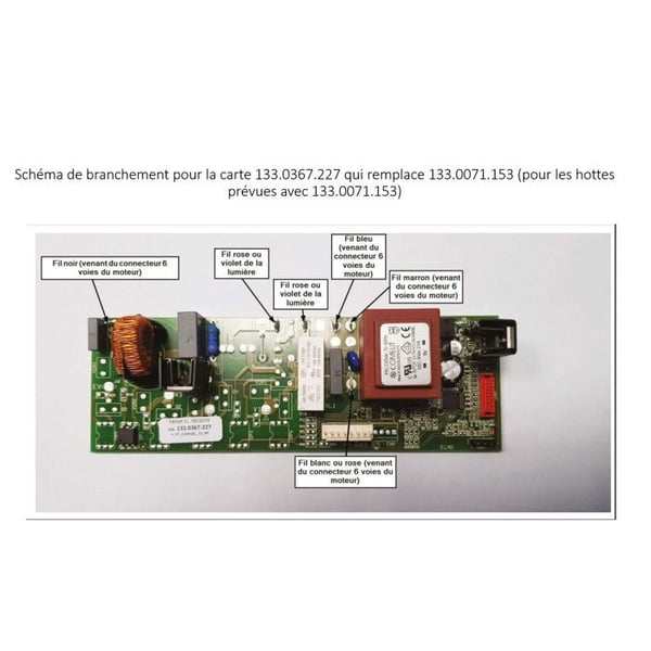 Vario dimmer strömkort för ROBLIN huva - CENTRALE1200 - ESPACE1200 - ES