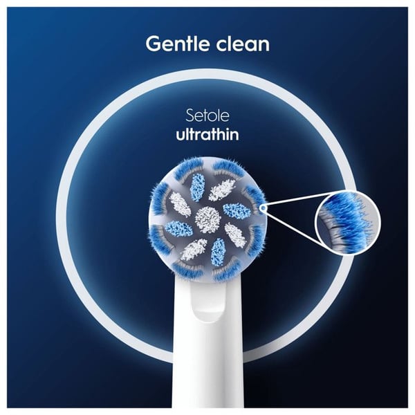 Oral-B Pro Sensitive Clean 9 Ekstra Bløde Hvide Reservehoveder til Tandbørster