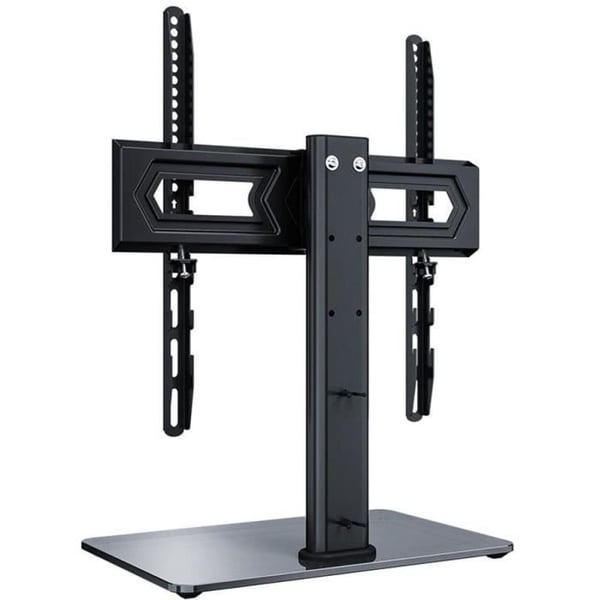 Support TV fod central - Stell - SHO 4800 - Skærme 32 til 55 tommer - Kapacitet 40 kg - Tilt +/-25° - Stål / glas