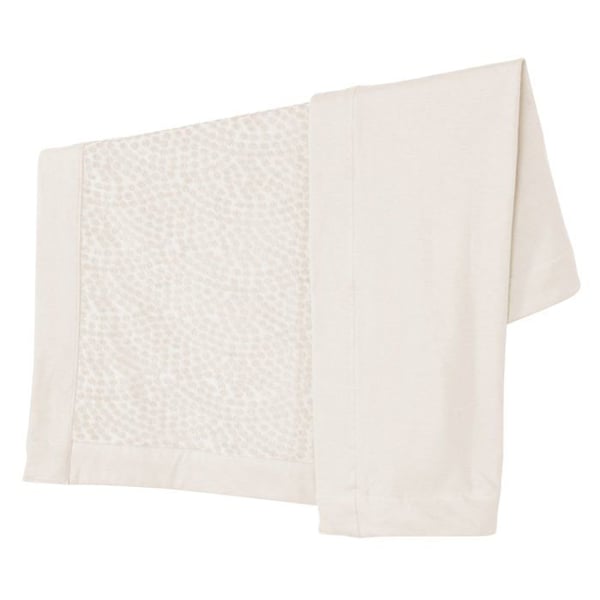 Bebisfilt ROBA - Snäckskal - 80 x 80 cm - Mjuk Oeko-Tex Bomullsfiltt - Mönster med Upphöjda Prickar - Ecru