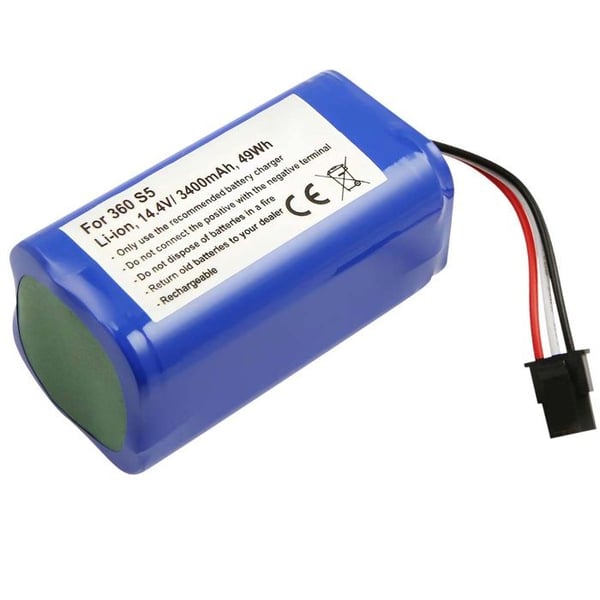 Batteri - AVIZAR - 360 S5 - Li-ion 14,4V - 3400mAh - Snabbladdning