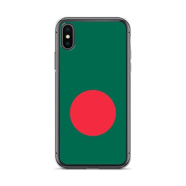 Mobilskal – Bangladeshs flagga – Kompatibel med iPhone XS – Mjuk fodral – Slitstark och stötresistent - Silikon - Pixelforma