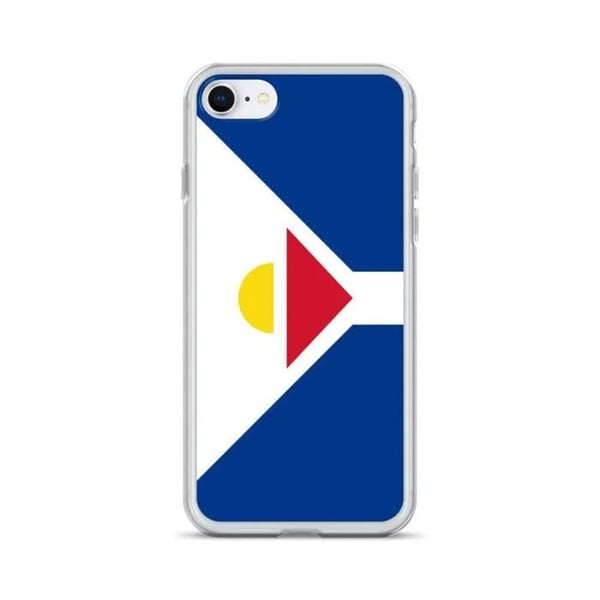 Telefonfodral - PIXELFORMA - iPhone 7 - Saint-Martin flagga - Transparent plast - TPU