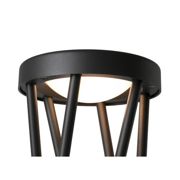 Lampe balise - Estudi Ribaudí - TWIST - Mörk grå - 1 glödlampa - LED - Utomhus